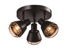 Lampa sufitowa czarna plafon klosz miedziany 3xE14 40W Neria 98-83111