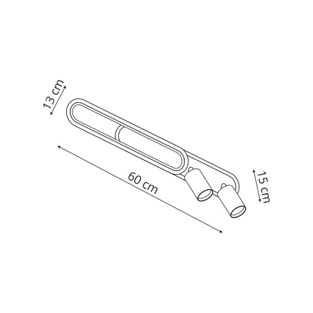 Light prestige Parma 2 plafon długi biały LP-0612/2C L WH