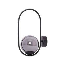 Designerski kinkiet z grafitowym kloszem K-5115 z serii DAVOS