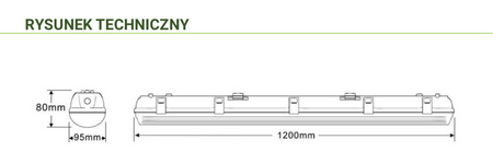 Lampa hermetyczna przemysłowa Led 30W 4000K IP65 HERMES ECO