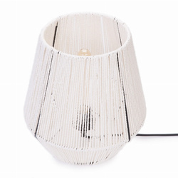 Lampa stołowa strunowa pleciona BOHO biała