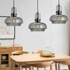 Lampa wisząca szklana szara lustrzana Asana 1xE27