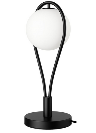 Lampka nocna stołowa czarna Milano Rosa E14