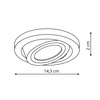 Nero oczko podtynkowe ruchome czarne LP-4424/1RS BK movable