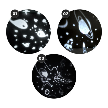 Lampka dziecięca projektor KOSMONAUTA