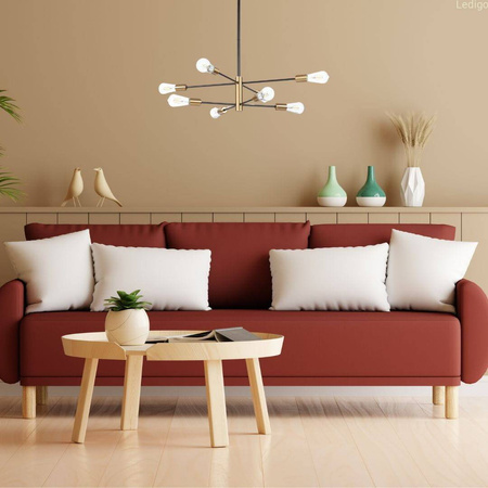 Lampa sufitowa żyrandol MULTI PATYCZAK black 8xE27 PRO