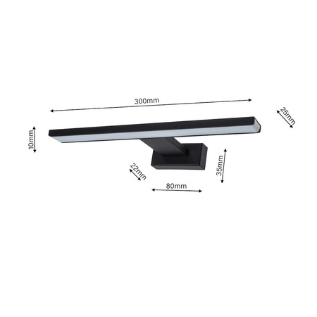 Kinkiet SHINE BLACK 7W LED czarny