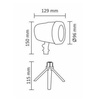 Projektor laserowy TOP-A1a plastik 5 trybów czarny 12 cm + zasilacz