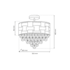 Plafon LUXURIA Gold 9xE14