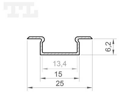 LED P6-2 Profil 3000 mm GOLD lakierowany (nr kat 86620392)