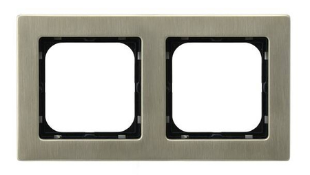 Ramka podwójna Sonata Nowe Srebro Ospel