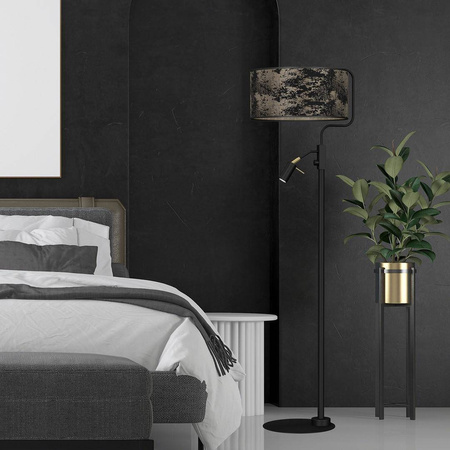 Lampa podłogowa SATINO GOLD 1xE27 + 1x mini GU10