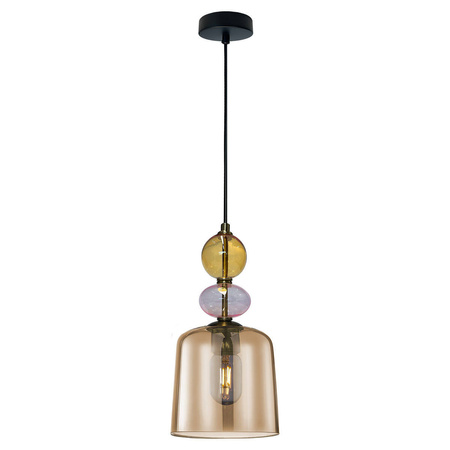 Lampa wisząca Tropea 1xE27 bursztynowa, mała LP-2004/1P S AM