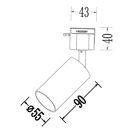 Oprawa szynowa Tiger Track Czarny 1xGU10