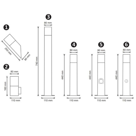 Lampa zewnętrzna NEW YORK 44cm z gniazdem 1xE27