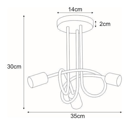 Lampa sufitowa K-3610 z serii DEZE