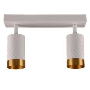 Lampa ścienno-sufitowa ARRAS 2 biało-złota GU10