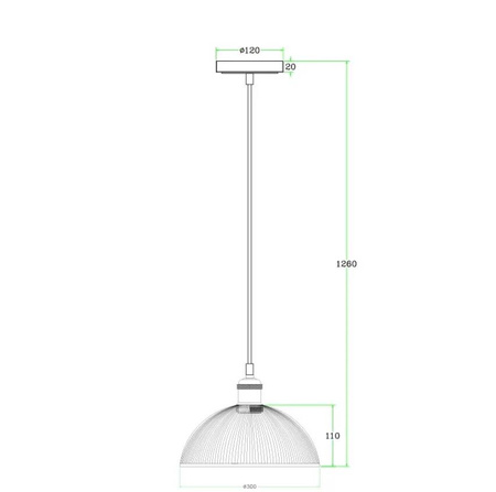 Lampa Wisząca ze Szkła Tavern E27