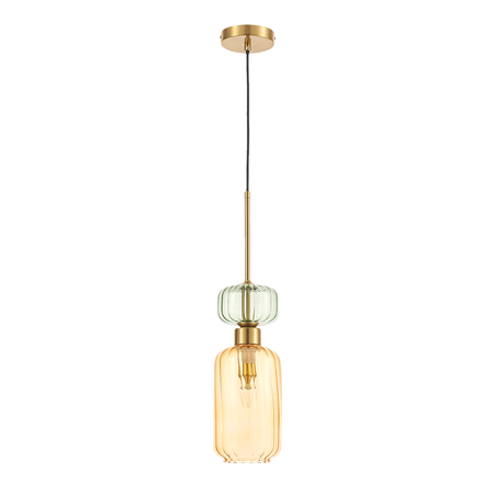 Szklana lampa wisząca MOLLY AMBER 1xE14