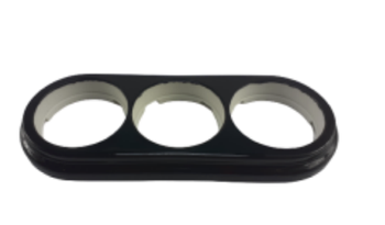 Ramka ceramiczna potrójna natynkowa czarna