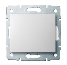 Włącznik pojedynczy podtynkowy LOGI biały