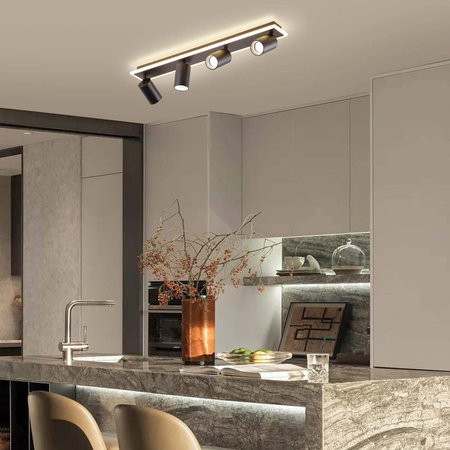 Light prestige Parma 4 plafon czarny LP-0612/4C BK