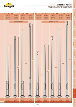 Słup AKILLE 3000 z wnęką szary