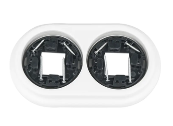 Ramka ceramiczna podwójna natynkowa biała