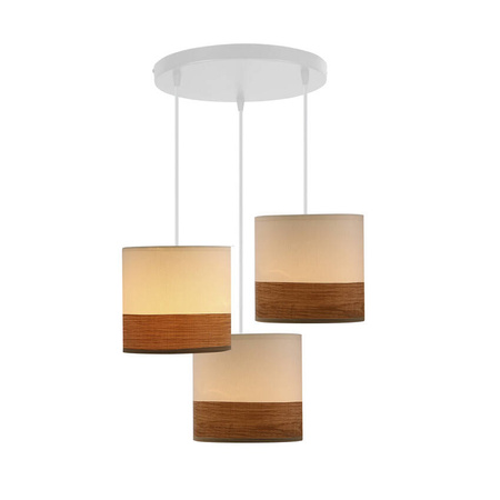 Bianco lampa wisząca biały talerz 3x40W E27 
