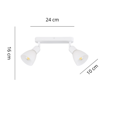 Lampa spot Malta 2xE14 biała