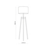 Lampa podłogowa PEREZ Gray 1xE27