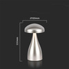 Lampka Biurkowa Nocna V-TAC 1W LED 22cm Ładowanie USB Ściemnianie Złota VT-1041 3000K-6000K 55lm