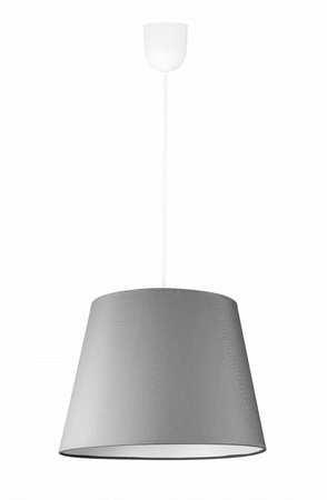 Lampa wisząca z abażurem stożek szara