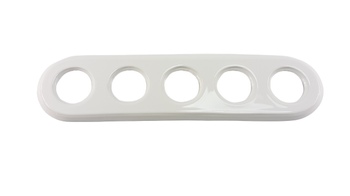 Ramka ceramiczna pięciokrotna biała podtynkowa do gniazd i włączników