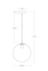 Lampa Wisząca z Metalu i Szkła Moonlight Brass 1xE27