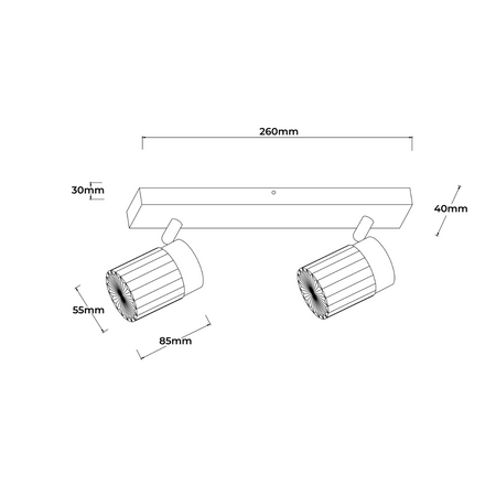 Light prestige Erovia 2 spot złoty LP-5923/2WS GD