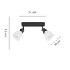 Lampa spot Malta 2xE14 czarna