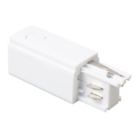 Zasilanie + Zaślepka Do Szynoprzewodu Biały 3-Obwodowy