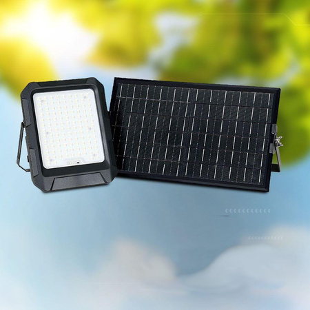 Projektor LED Solarny V-TAC 15W Pilot, AUTO, Timer, IP65 Czarny VT-102W 4000K 1800lm