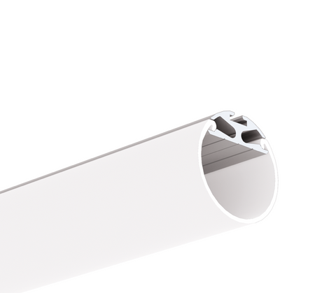Profil aluminiowy JAZ do budowy opraw wiszących okrągły srebrny anodowany KLUŚ 2m