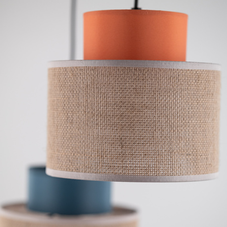 Lampa wisząca Duo JUTA Mix koło 3xE27