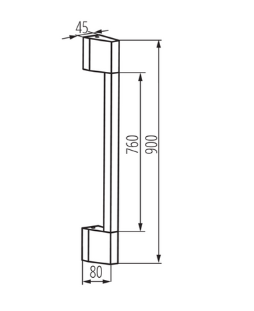 Kinkiet oprawa elewacyjna YALTE D 09 LED 8W WW-B 3000K czarna 90cm