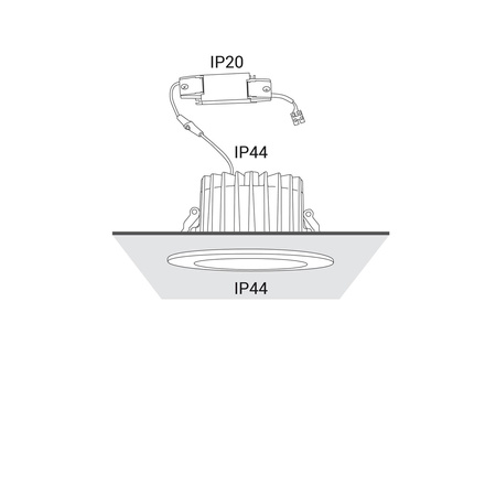 Nowodvorski Lampa podtynkowa biała CL KEA LED 20W 4000K IP44