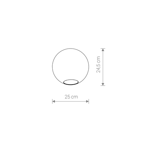 Nowodvorski Klosz szklany okrągły CAMELEON SPHERE L 