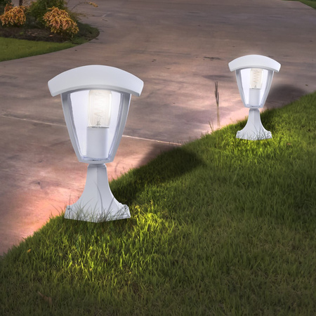 Lampa ogrodowa stojąca FOX WHITE 1xE27 30cm