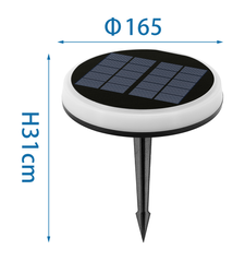 Lampa solarna wbijana ogrodowa zmiana barwy światła 3000K/4000K/6500K