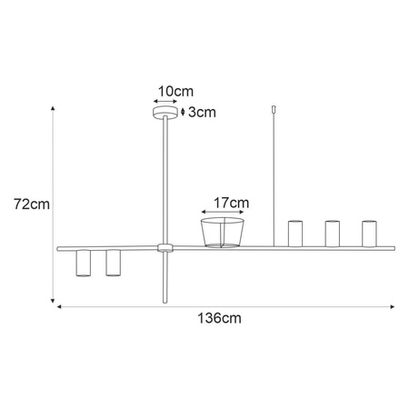 Designerska lampa wisząca z kwietnikiem, nad stół K-4756 z serii ROCCO