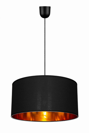 Lampa wisząca z abażurem duża Oro czarna