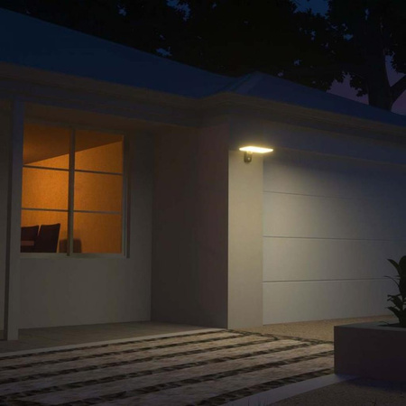 Kinkiet Ogrodowy Ścienny Solarny V-TAC 15W Czunik Ruchu CCT IP65 Czarny VT-414 4000K-6000K 2000lm