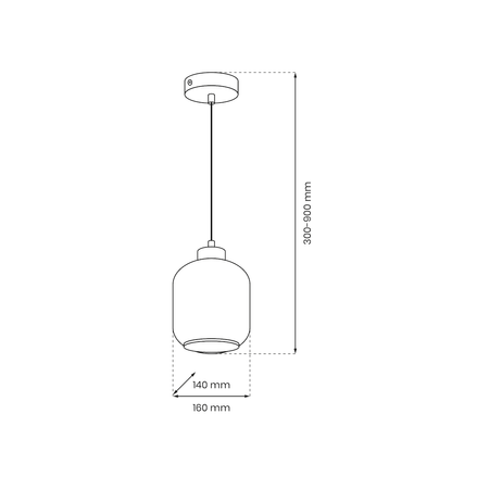 Lampa wisząca SOMBRA AMBER 1xE27